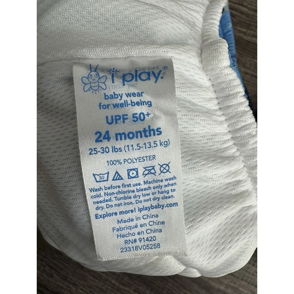 I Play Swim Diapers Ocean Sea Animals Print‎ UPF 50+ Size 24 Months Lot of 2